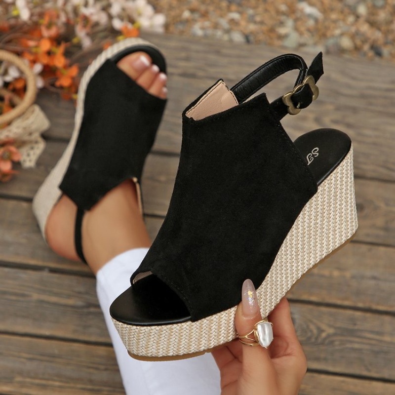 Espadrille Sandal Women - Vrouwen Sandalen Zomer Wedge Platform Suede