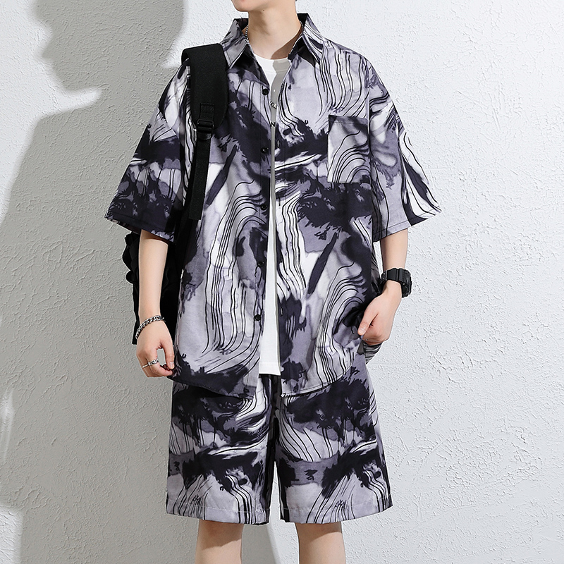 Beach Shirt Hawaiian - Hawaiiaans bloemenoverhemd voor heren, korte mouwen,