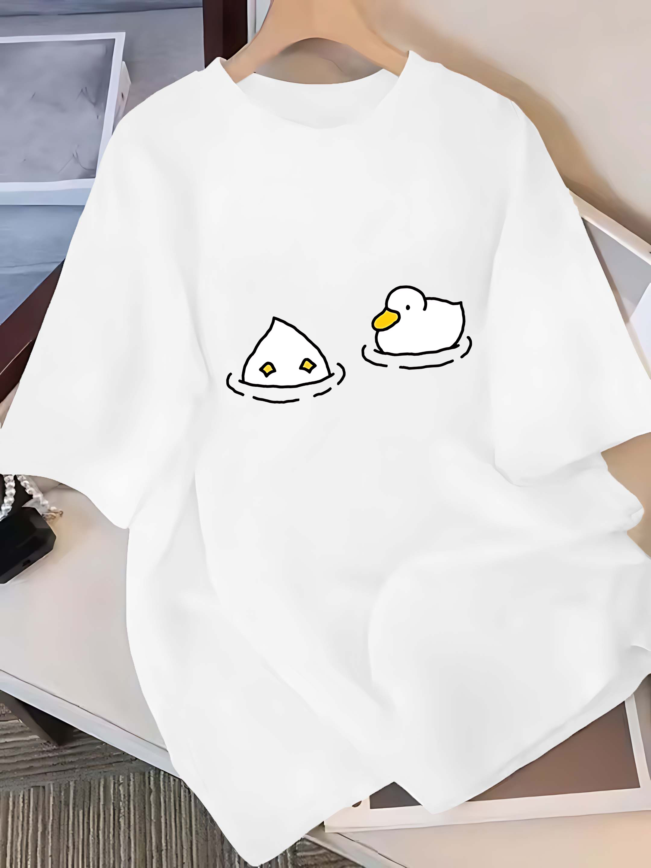 Summer Duck Clothing - T-shirt met korte mouwen: schattig cartoon-eendpatroon
