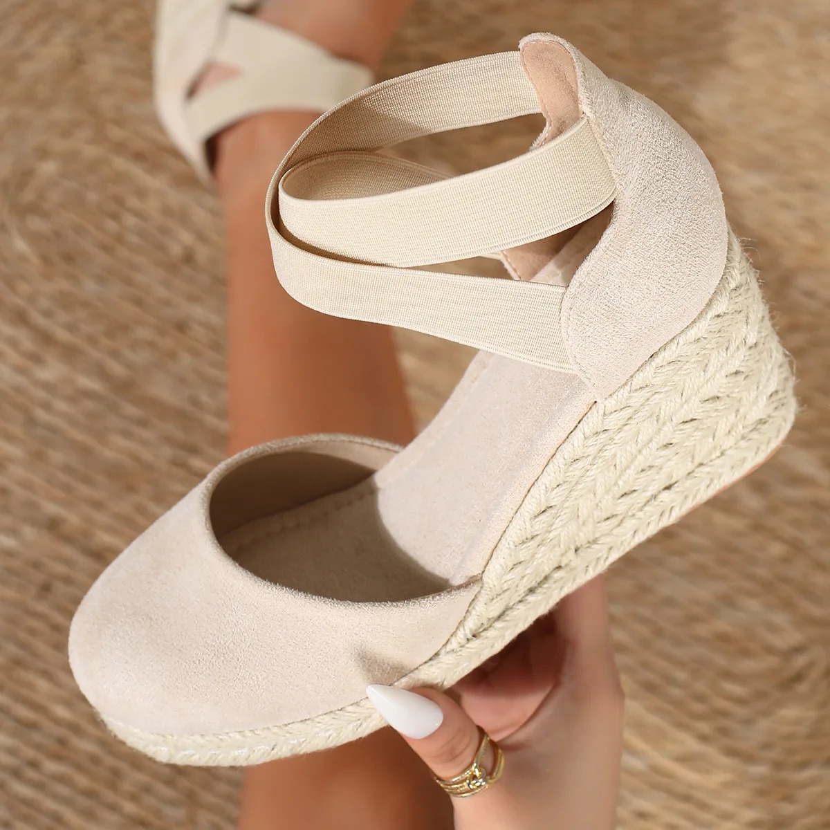 Espadrille Sandal Women - Cover Toe Dames Espadrille Sandalen met