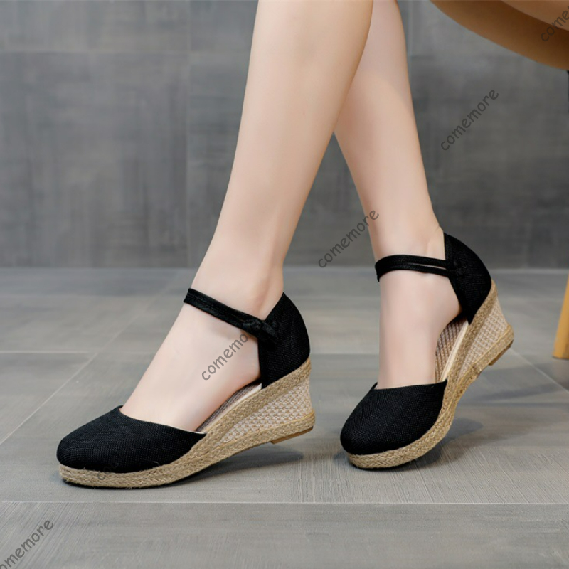 Espadrille Sandal Women - Comemore Sandalen Hoge Hak Zomerschoenen 2023