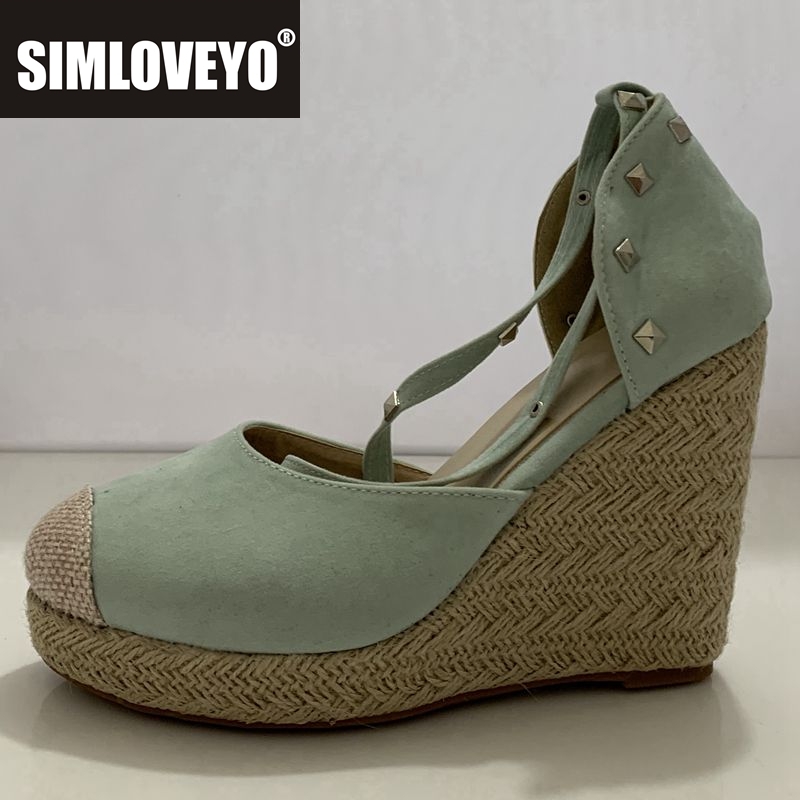 Espadrille Sandal Women - SIMLOVEYO espadrilles Vrouwen wedge sandalen hoge