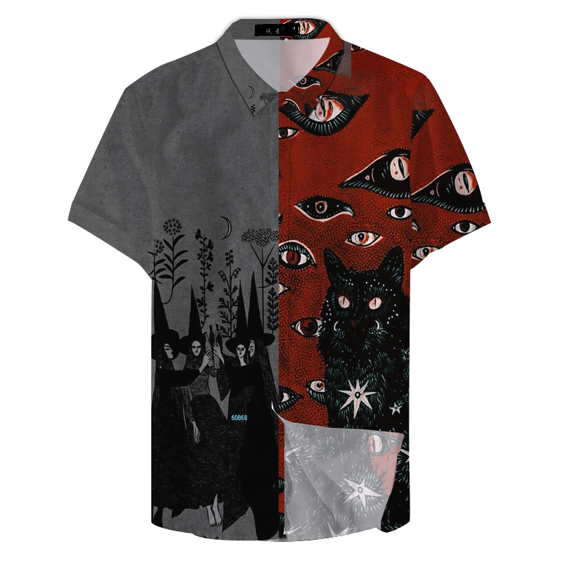 Beach Shirt Hawaiian - Cat Eye 3Dprinted Shirts Mannen Vrouwen