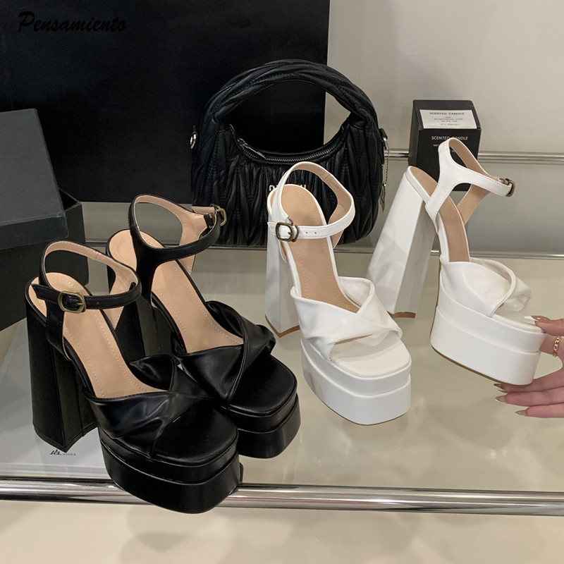 Summer Clothing On Sale - Ster stijl Mode Dubbele Platform Wiggen