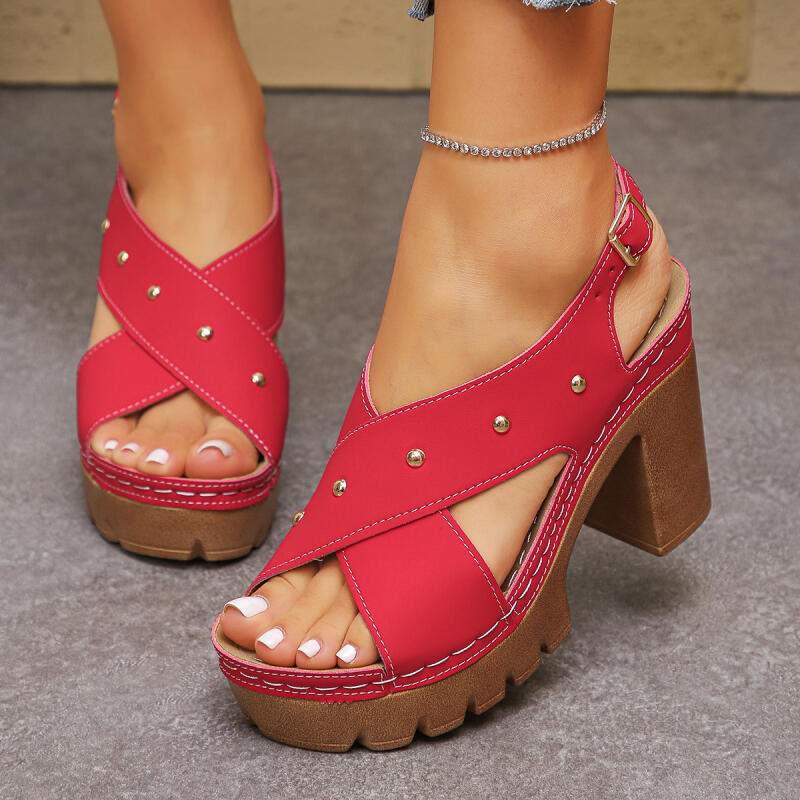 Summer Clothing On Sale - Vintage Super Hoge Hak Cross Strap