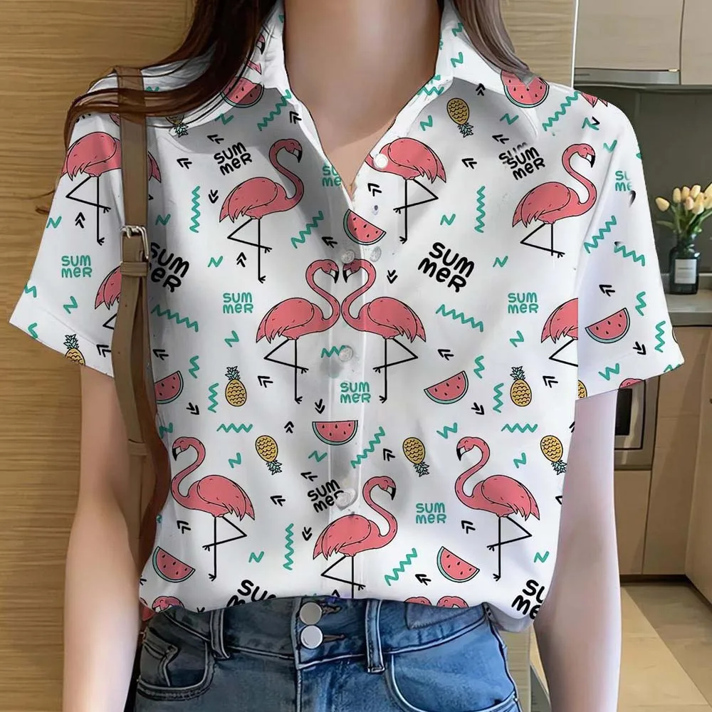 Damesoverhemden Leuke cartoon  - Beach Shirt Hawaiian recensie en prijs