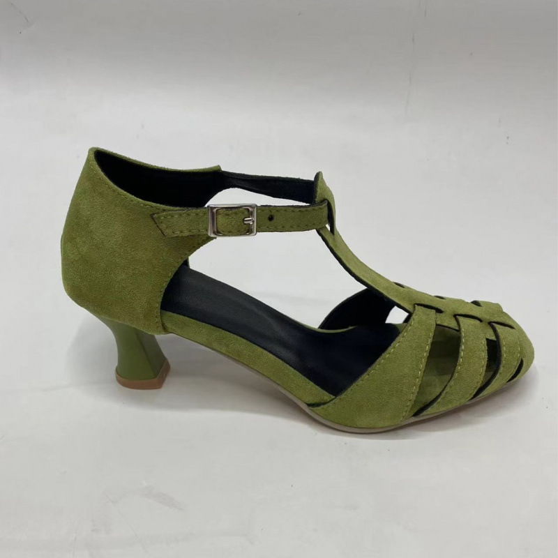 Dames Groene Suède Kitten Heel - Summer Clothing On Sale recensie en prijs