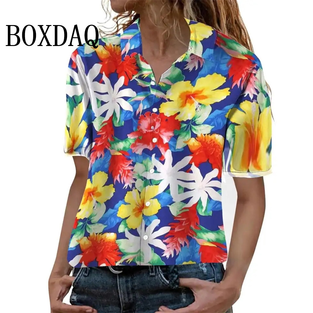 Zomermode damesblouse artistie - Beach Shirt Hawaiian recensie en prijs