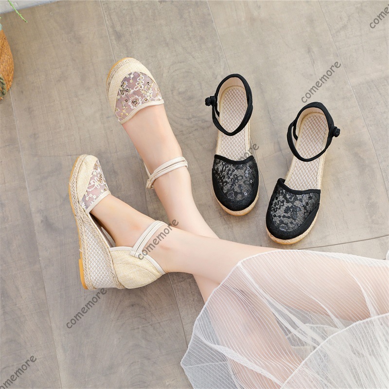 Dames kanten mesh espadrille s - Espadrille Sandal Women recensie en prijs