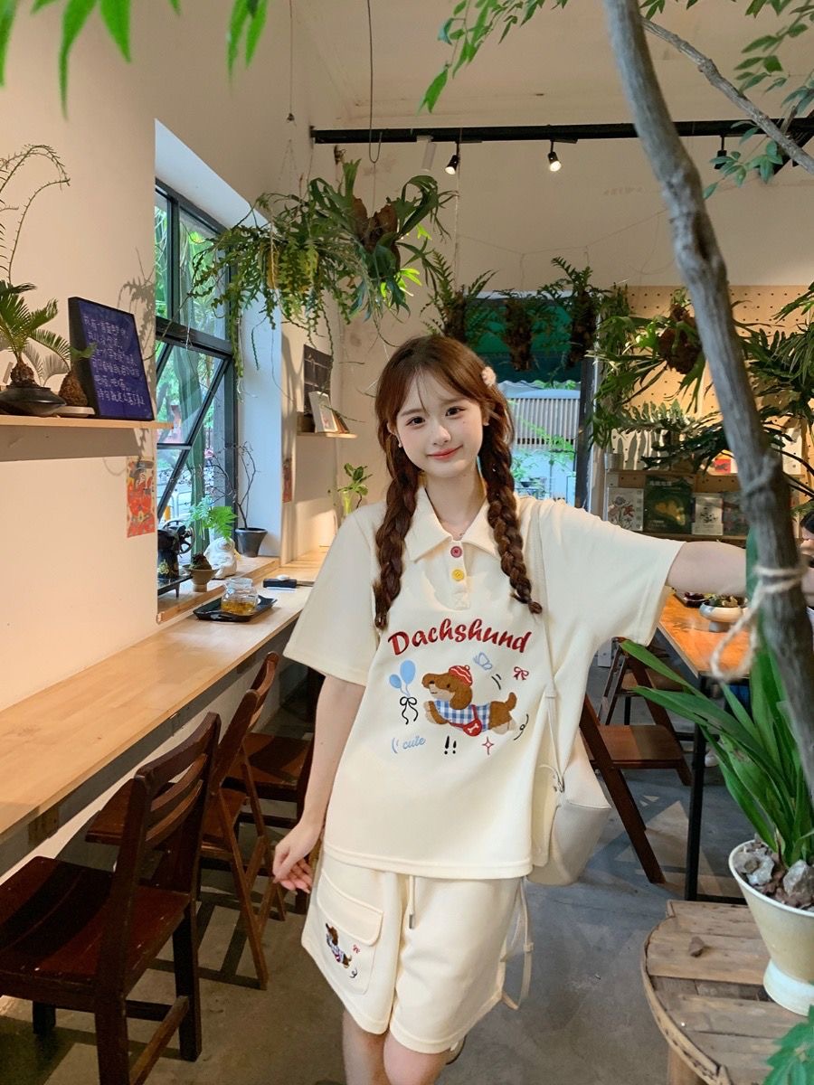 Kawaii Borduren Hond Japan Sti - Summer Clothing Juniors recensie en prijs